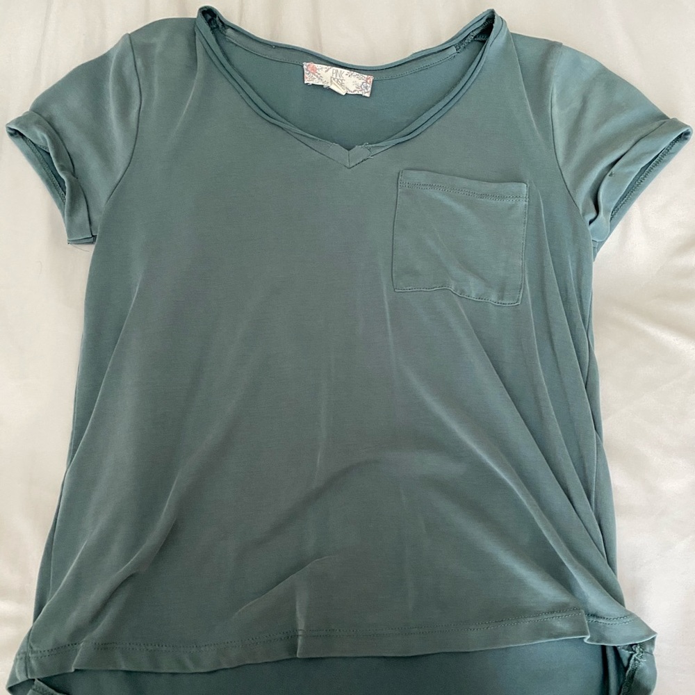 Teal top with pocket
